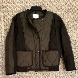 NWT Quilted Two Tone Green Jacket
